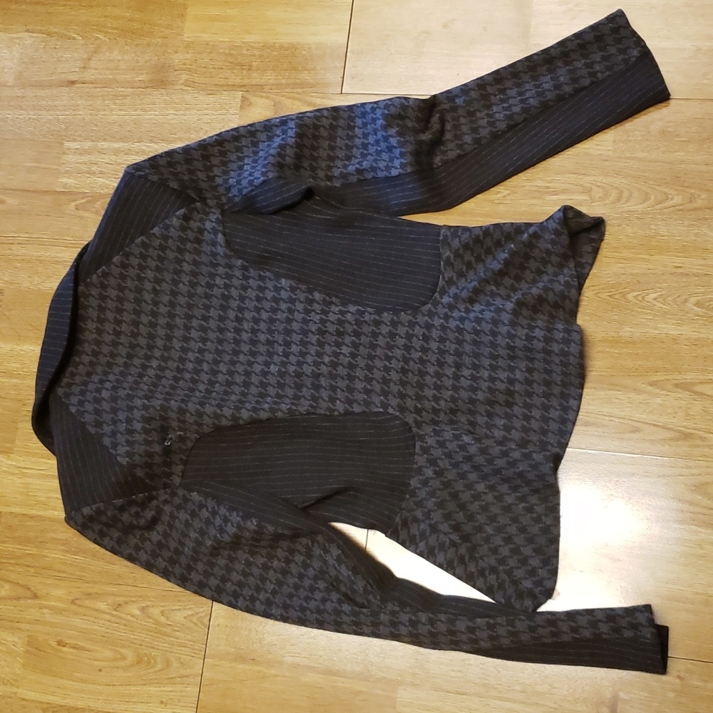 David Rodriguez Mixed Pattern Brown Stretchy Wool… - image 4